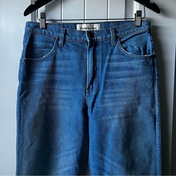 REFORMATION Roper Straight Leg Blue Jeans 28 - Picture 3 of 8